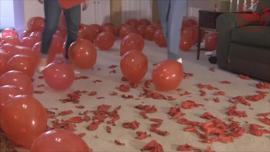 Lady Julie and Missy - Heel-Popping Red Balloons, Part I