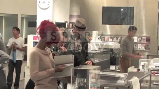 American singer Rihanna and her boyfriend shopping in Paris, France