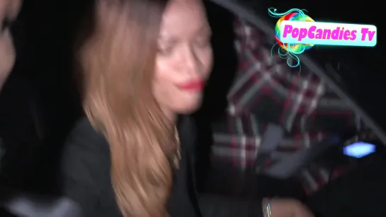 Rihanna Shows Love to Paparazzi while departing Playhouse in Hollywood