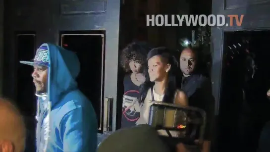 Rihanna dines at Il Ristorante di Giorgio Baldi and parties at Roxbury Nightclub