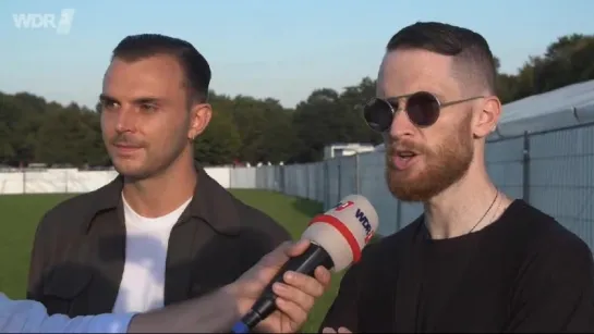 Hurts - interview WDR 2 Sommer Open Air in Gladbeck