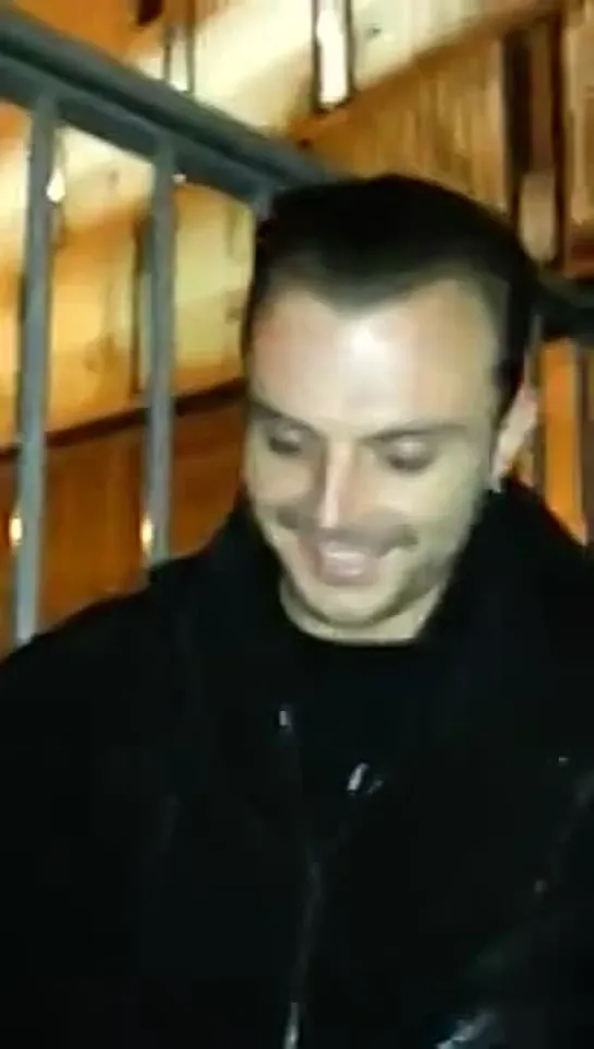 Theo Hutchcraft from Hurts telling jokes