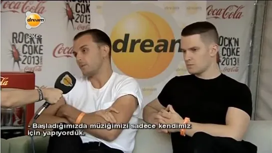 Hurts interview on Dream TV (Rock'N'Coke 2013)