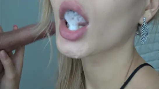 Cumshot and swallow