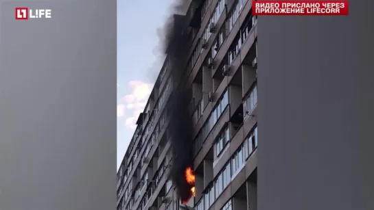 Пожар в жилом доме на востоке Москвы