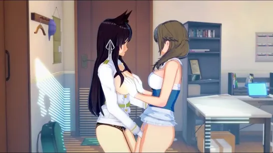 Tsuujou kougeki azur lane mamako oosuki and atago lesbian hentai