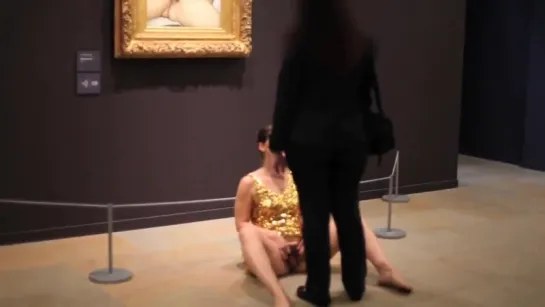 Woman spreads her vagina at art museum in front of public