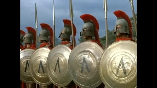 300 спартанцев (1962). Первый бой в Фермопильском ущелье