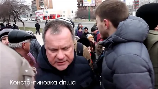 Стихийный митинг в Константиновке 17/03/2015