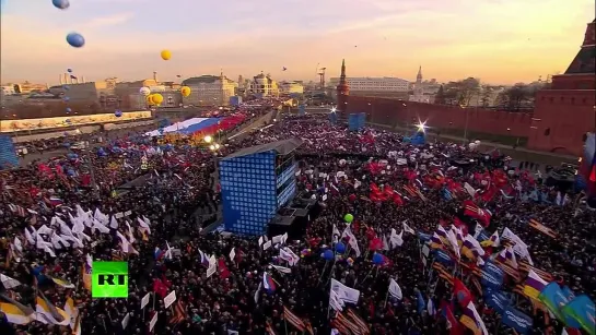 В.В.Путин:Концерт-митинг «Мы вместе» в центре Москвы