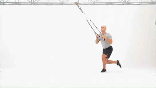 TRX Squat (Single Leg) To Crossing Balance Lunge Level 3