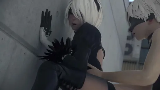 NieR Automata - 2B 9S  sfm nsfw 3D R34 Blender hentai Porn Rule34