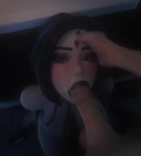 3d hentai animation sex porn sfm raven sloppy blowjob