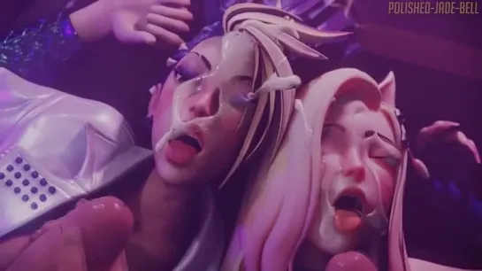 League of legends // KDA // Finished their faces // sfm sex porn 3d animation