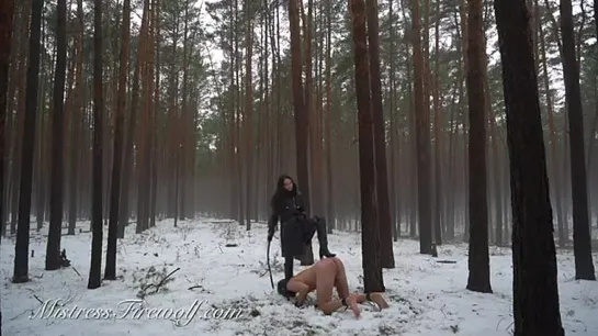 Femdomik | Фемдом Порно и Женская Доминация | Femdom Porn PUNISHED WITH 100 WHIPLASHES IN THE SNOW By Mistress Firewolf