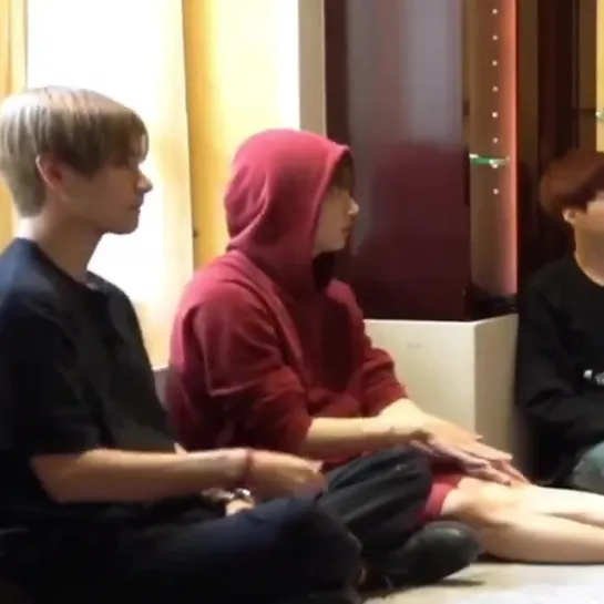 everyone discussing the game in the back - taehyung hoseok this ain’t about the game