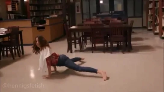 Shelley Hennig dancing to Teen Wolf theme song