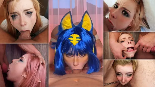 Sweetie Fox - Best Deepthroat Moments Compilation [Deepthroat Compilations,Rough,Blowjob]