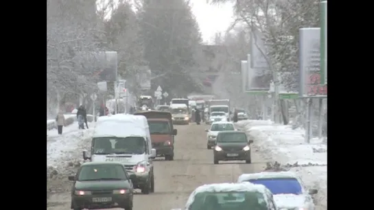 Омск засыпало снежной крупой