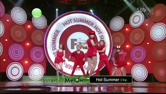 f(x) - Hot Summer @ Inkigayo 110710