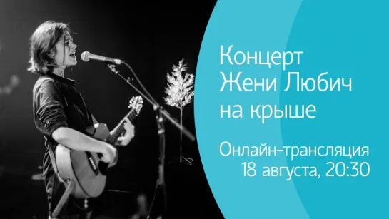 Концерт Жени Любич на крыше в рамках Roof Music Fest. Онлайн-трансляция