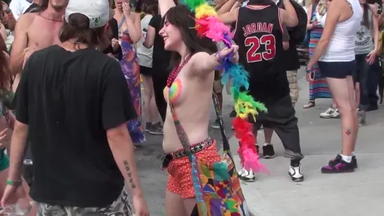 topless dancing in church