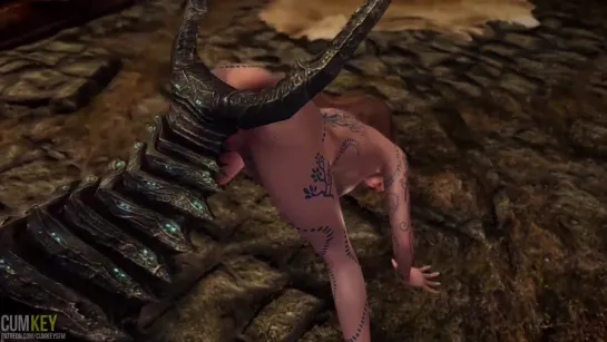 Busty Elf Dari Breeds with Monster 1080p Skyrim