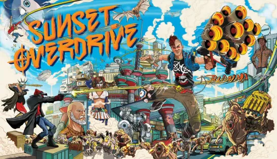 ИГРОФИЛЬМ Sunset Overdrive (все катсцены на русском) Xbox One прохождение без ко