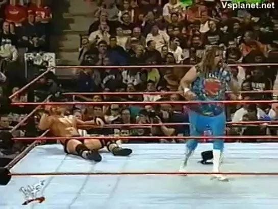 Dude Love vs. "Stone Cold" Steve Austin - No Disqualification Falls Count Anywhere Match for the W