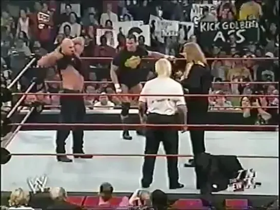 WWE RAW: Goldberg confronts "Evolution" Triple H, Randy Orton, Ric Flair (21 Июля 2003)