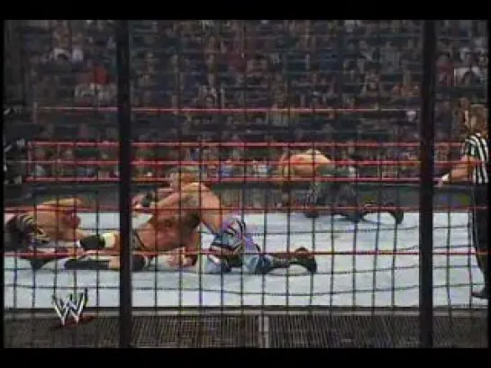 Triple H vs Edge vs Chris Benoit vs Chris Jericho vs Batista vs Randy Orton (New Year's Revolution 2005 Elimination Chamber)