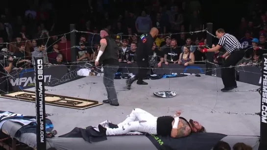 oVe (Dave Crist, Jake Crist & Sami Callihan) vs. LAX (Santana, Ortiz & Homicide) [Barbed Wire Massacre III]