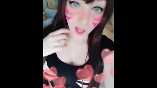 Ahegao Cosplay D.Va Overwatch Hentai