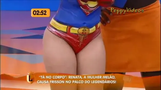 Big Booty Brazilian Mulher Melao Super GIrl Body Paint | Brazilian Girls vk.com/braziliangirls