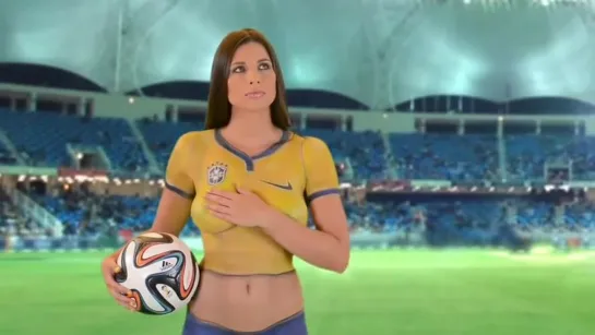 Sexy Soccer Girls Body Painting for World Cup 2014