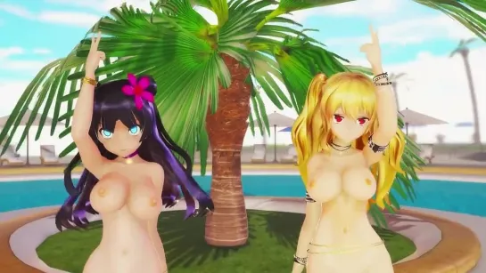 MMD SEX KAWAII STRIKE DRACULA AND KANCOLLE LIGHT CRUISE DEMON - SEA BREEZE