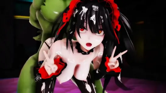 MMD SEX KURUMI TOKISAKI GETS ALIEN CUM ALL OVER HERSELF [BY ODAMIKU1766]