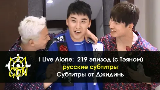 [FanSub GDn Ent] I Live Alone, эпизод 219 c Тэяном BIGBANG (рус. суб.)