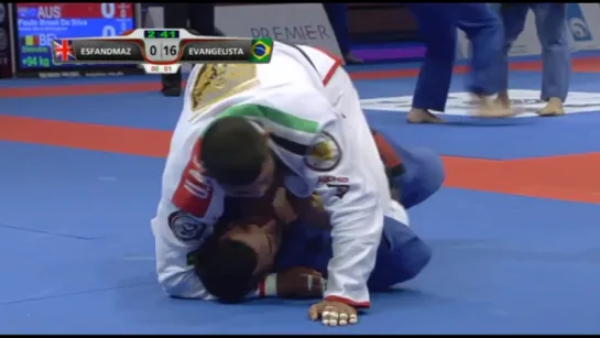 Ricardo Evangelista vs Arya Esfandmaz Black Belt Absolute 2016 World Pro #worldpro2016