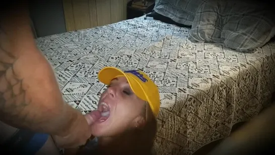 She Swallows a Huge Cum Load