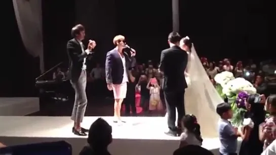 130831 Kim Jong Kook, Lee Kwang Soo and other at Song Joong Ki's brother wedding part 4