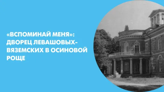 «Вспоминай меня»: дворец Левашовых-Вяземских в Осиновой роще