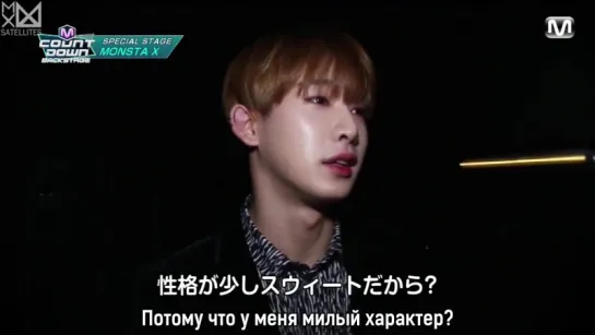 [RUS.SUB][29.01.2016] Monsta X Mnet JP Backstage (M!Countdown)