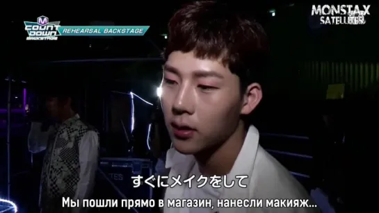 [RUS.SUB][07.08.2015] Monsta X Backstage (Mnet Jp)