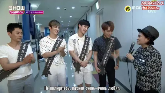 [RUS.SUB|VK][15.07.2015] Monsta X Backstage Show Champion