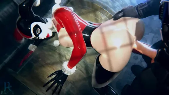 Batman__Arkham_Knight DC Dick_Grayson Harley_Quinn Nightwing RedDoe animated webm