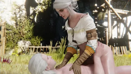 vk.com/xndevinegifvideo Ciri Geralt_of_Rivia The_Witcher The_Witcher_3 animated niodreth sound