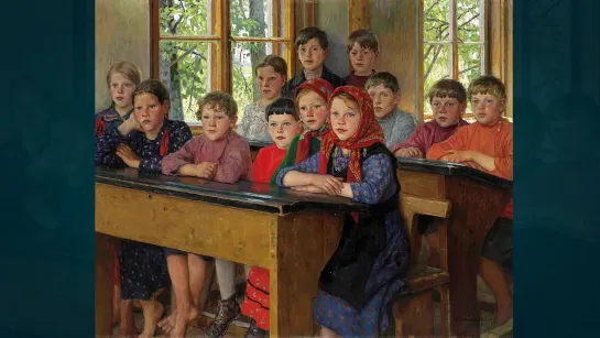 Богданов-Бельский Николай (1868-1945) «В классе» 1938