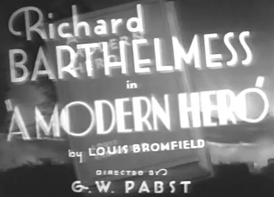 Современный герой / A Modern Hero (1934)