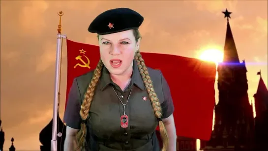 Love Russia!  Наша Дарья - Гимн коминтерна Nasha Daria sings Hymn of the Comintern  Superb!